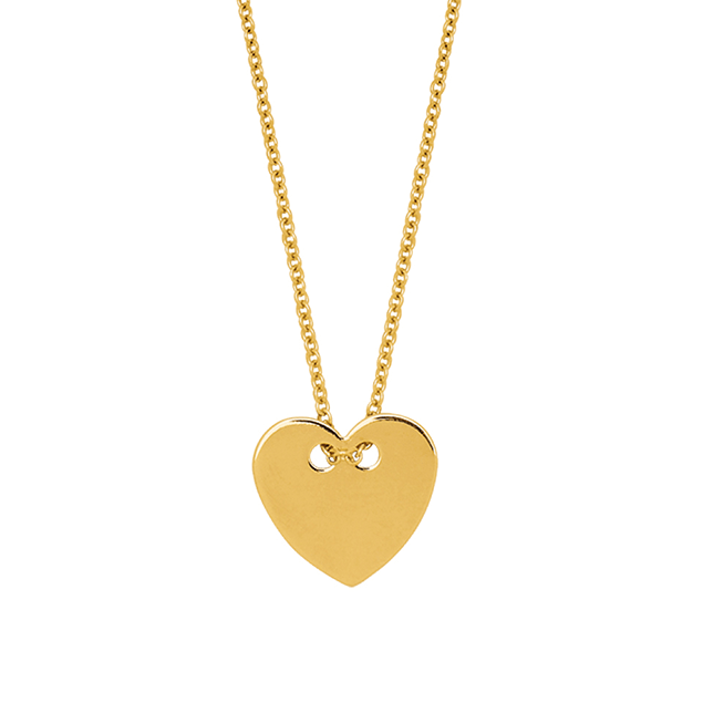 Collier Grand Coeur Or Jaune 18 Carats