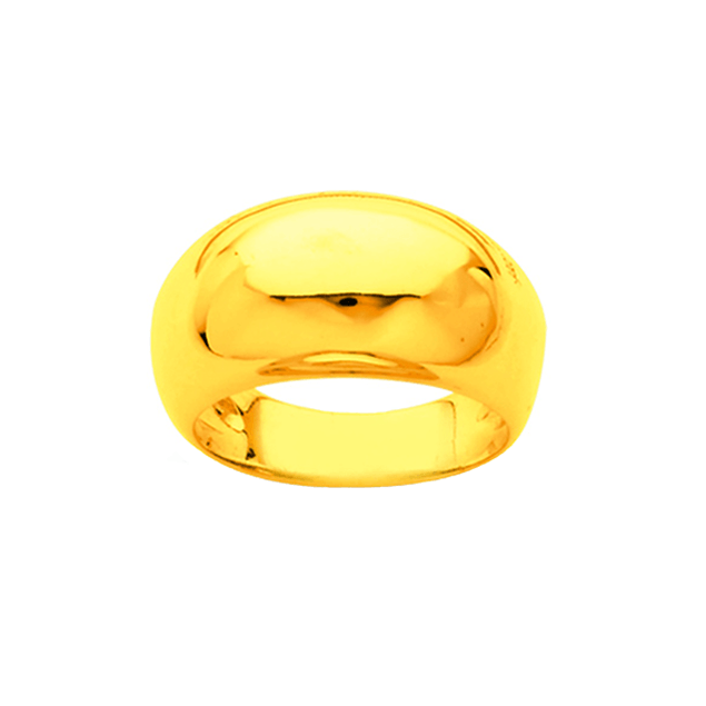 Gewölbter ring aus gold