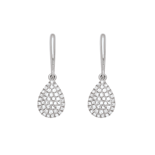 boucles d'oreilles diamant or blanc