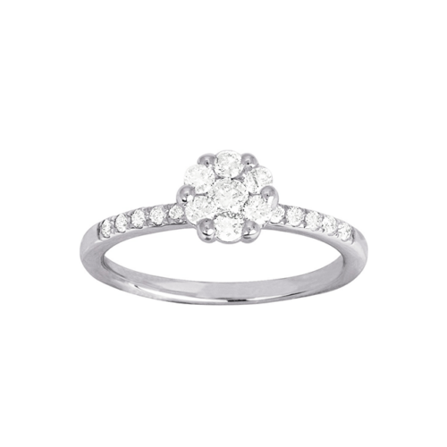 Bague de fiancailles Diamant Or Blanc