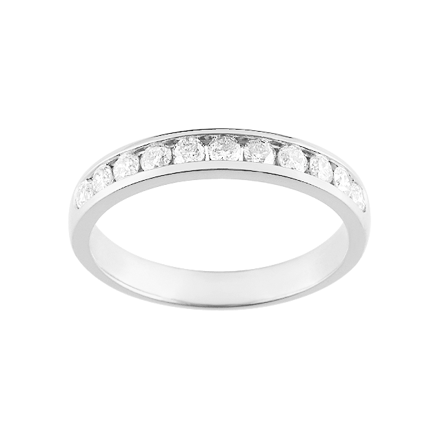 Alliance de Mariage Femme | Bague Diamant Or Blanc | Lucky One Bijoux