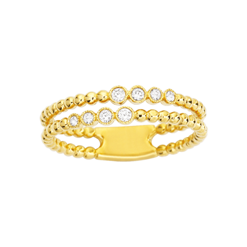 Bague Or Jaune Diamant