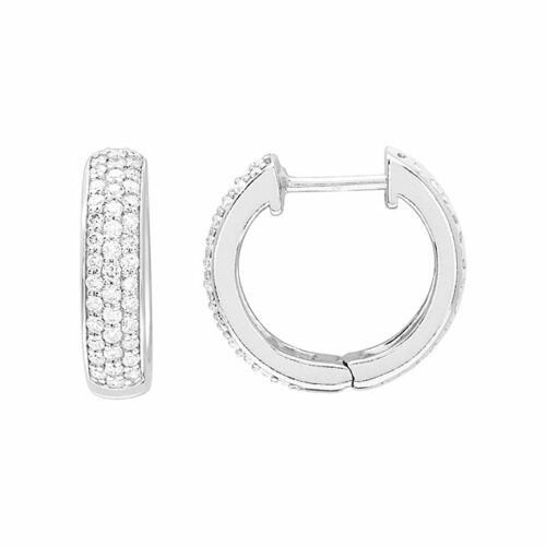 Boucles d'oreilles créoles diamant