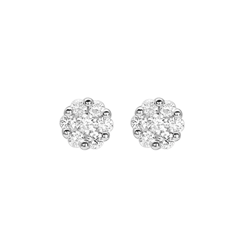 Boucles d'oreilles puces diamant