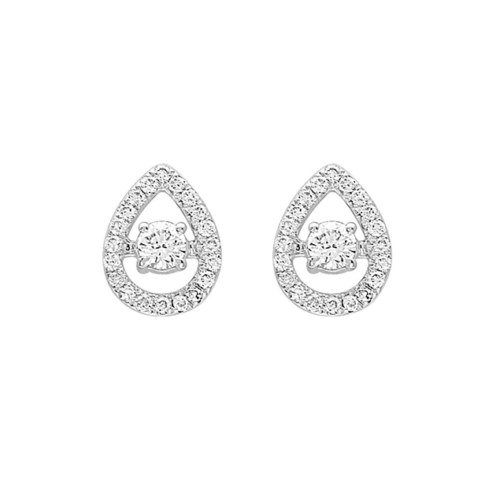 Boucles d'oreilles puces diamant