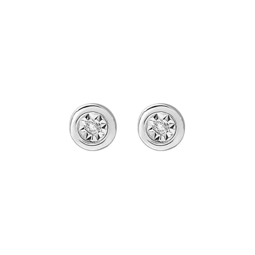 Boucles d'oreilles puces diamant