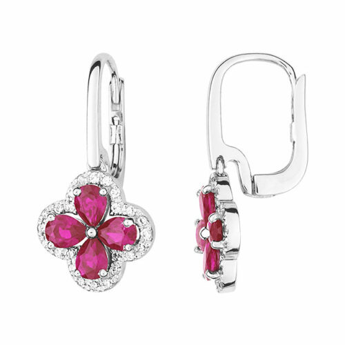 Boucles d'oreilles Rubis