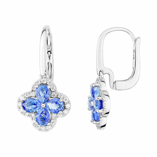 Boucles d'oreilles Saphir Bleu