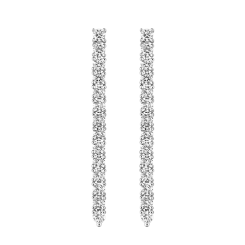 Boucles d'oreilles rivière diamant