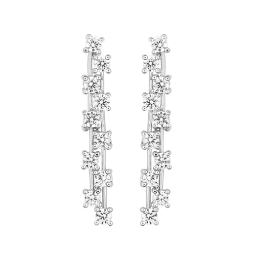 Boucles d'oreilles rivière diamant