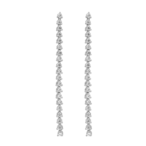 Boucles d'oreilles rivière diamant