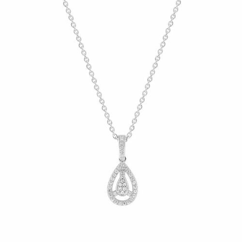 Collier Diamant Or Blanc Femme