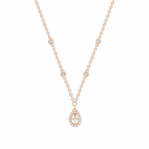 Collier Diamant Or Rose