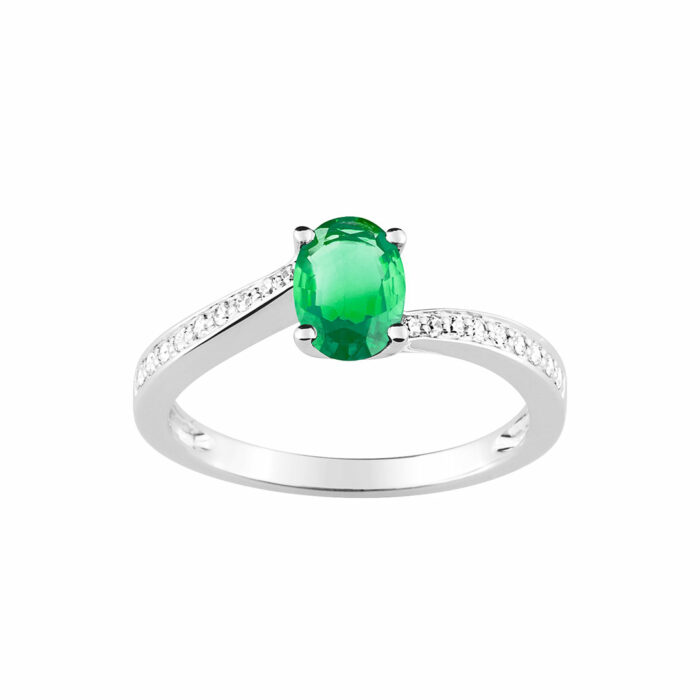 Bague luxe émeraude