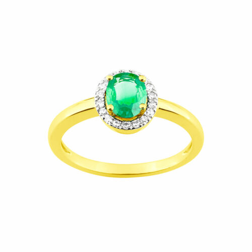 Bague émeraude or jaune