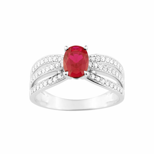 Bague Joaillerie Rubis Diamant