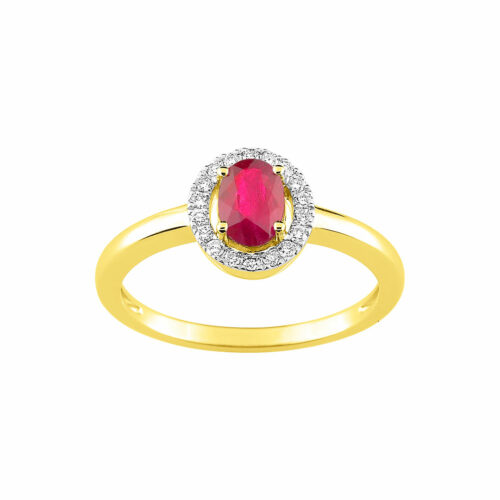 Bague Rubis Diamant Or Jaune