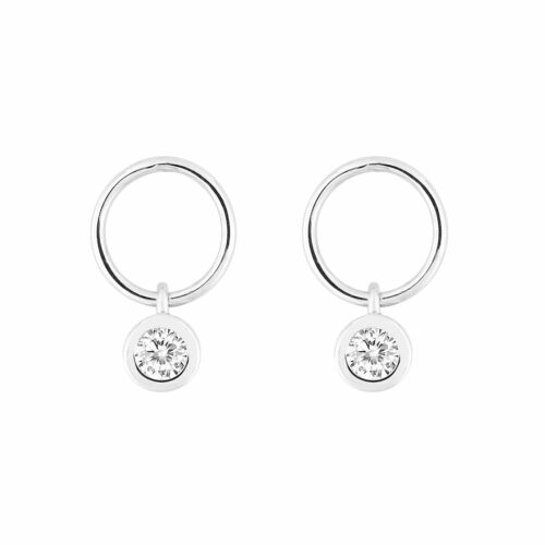 Boucles oreilles pendantes diamant