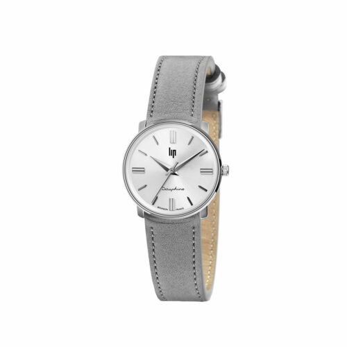 Montre LIP Dauphine Bracelet Cuir Gris