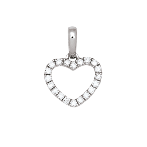 pendentif coeur diamant