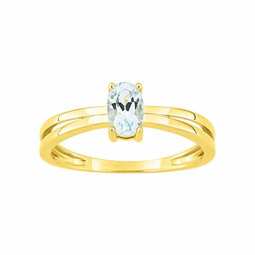 Bague Aigue Marine Or Jaune