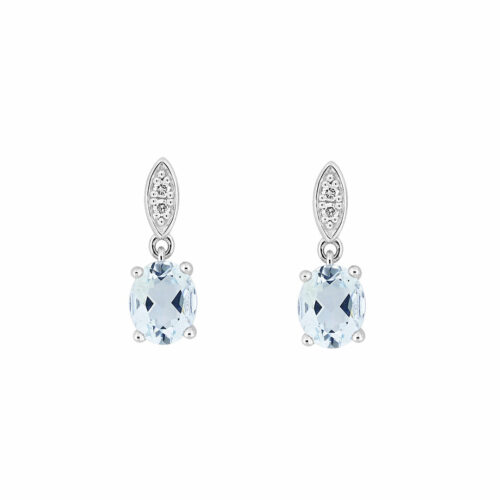 Boucles Aigue-Marine Diamants