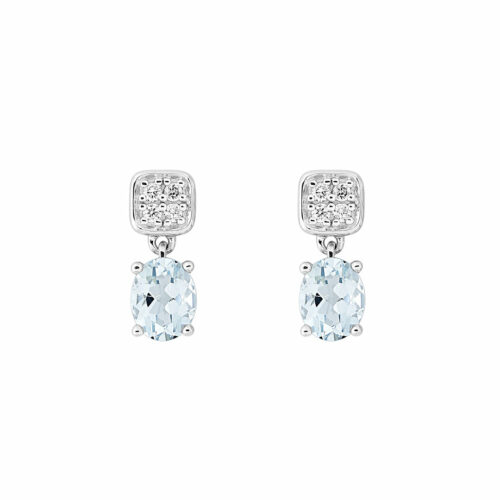 Boucles Aigue-Marine Diamant