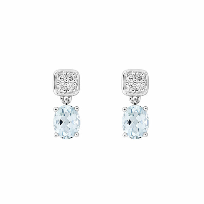 Boucles Aigue-Marine Diamant