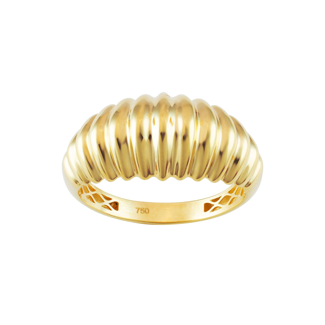 Anillo Acanalado oro