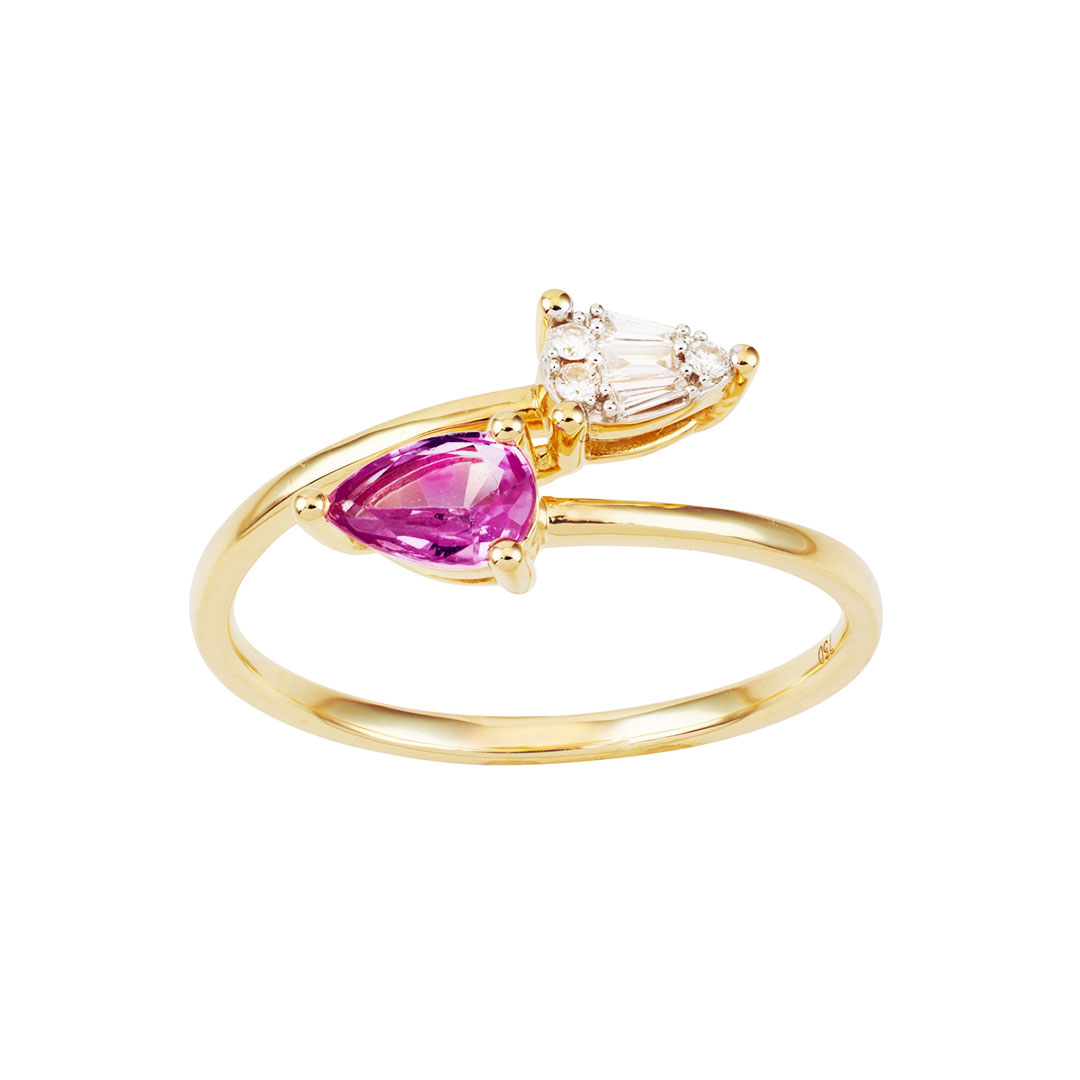 Anillo Tu + Yo Zafiro Rosa