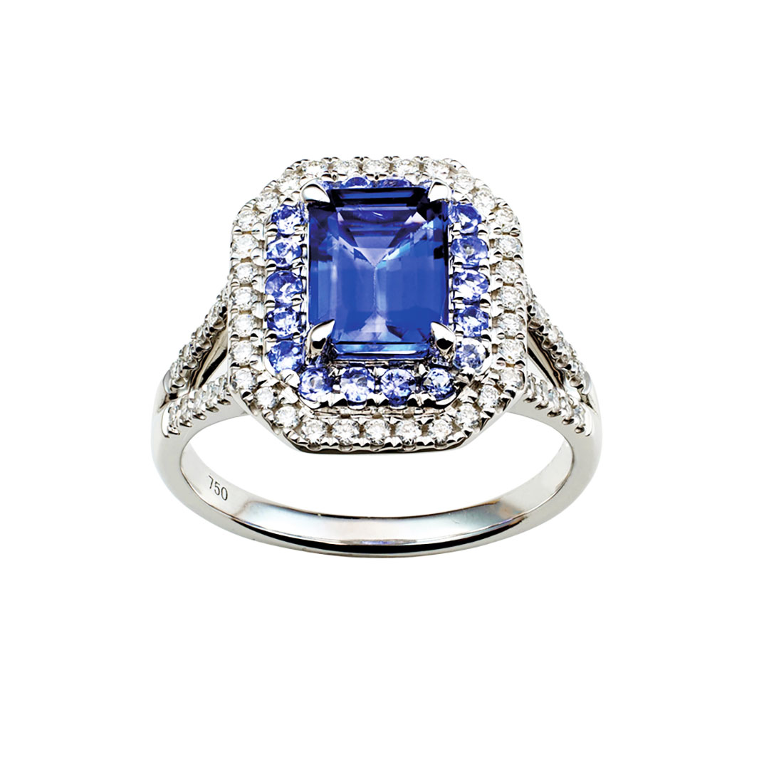 Blauer Tansanit Ring