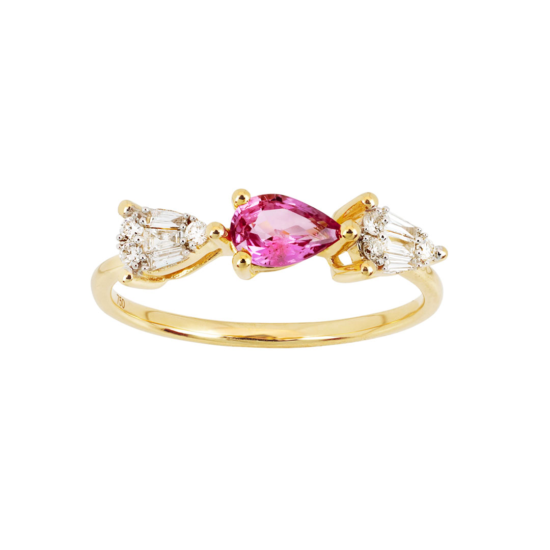 Anillo Zafiro Rosa