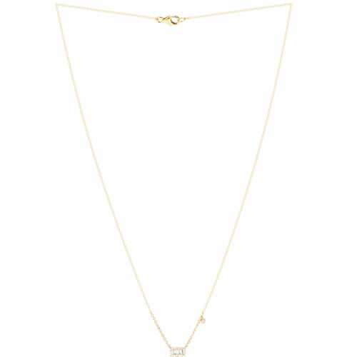 Collier rectangle diamant