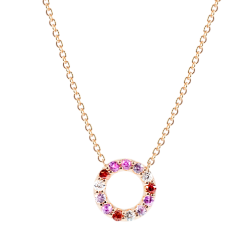 Collier saphir multi couleur