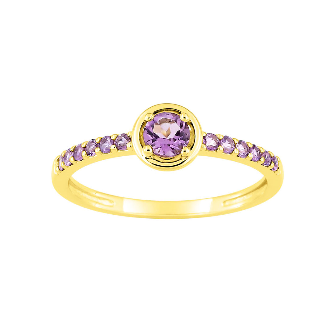 bague amethyste or jaune