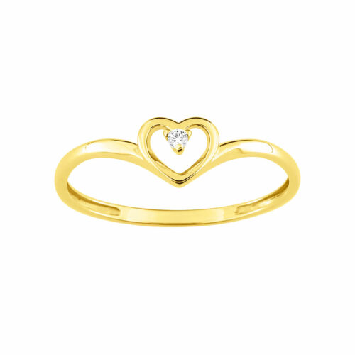 Bague Coeur Diamant Or Jaune