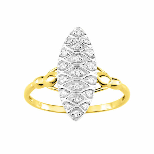 Bague Marquise diamant or