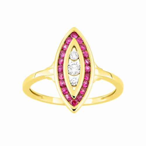 Bague Marquise rubis