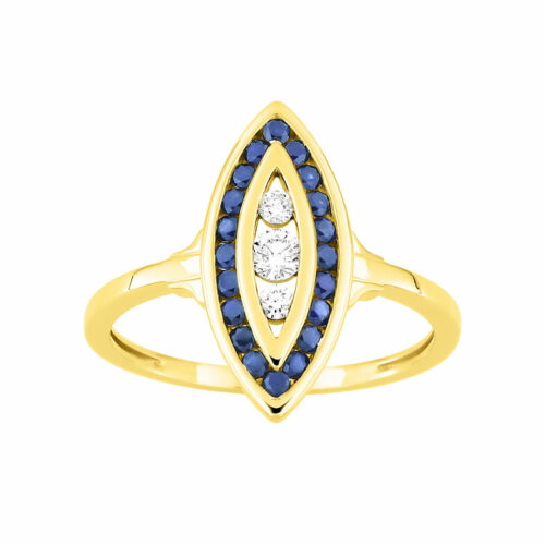 Bague Marquise saphir