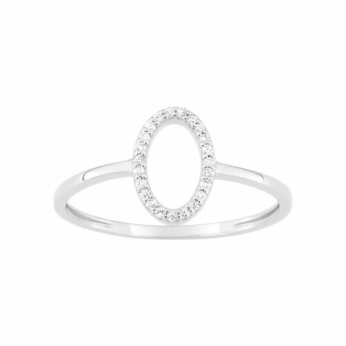 Bague Marquise or blanc