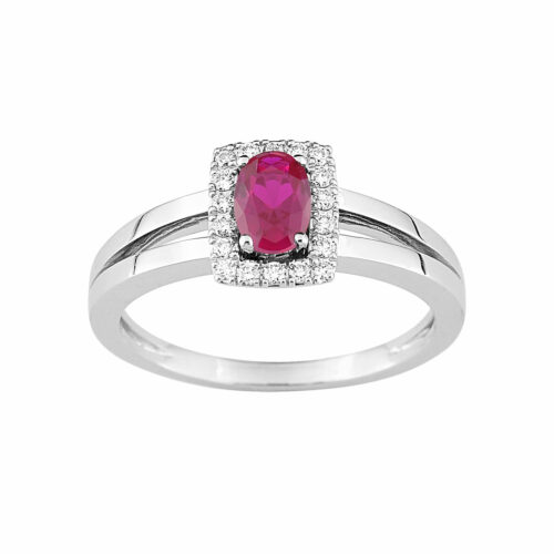 Bague rubis diamant