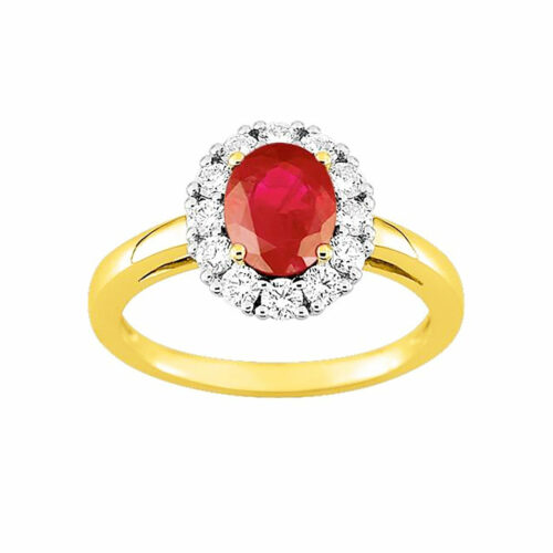 Bague rubis or jaune