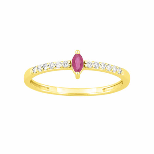 bague rubis or jaune