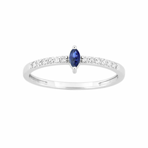 bague saphir bleu diamant