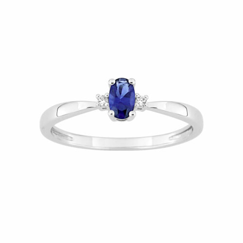 bague solitaire saphir