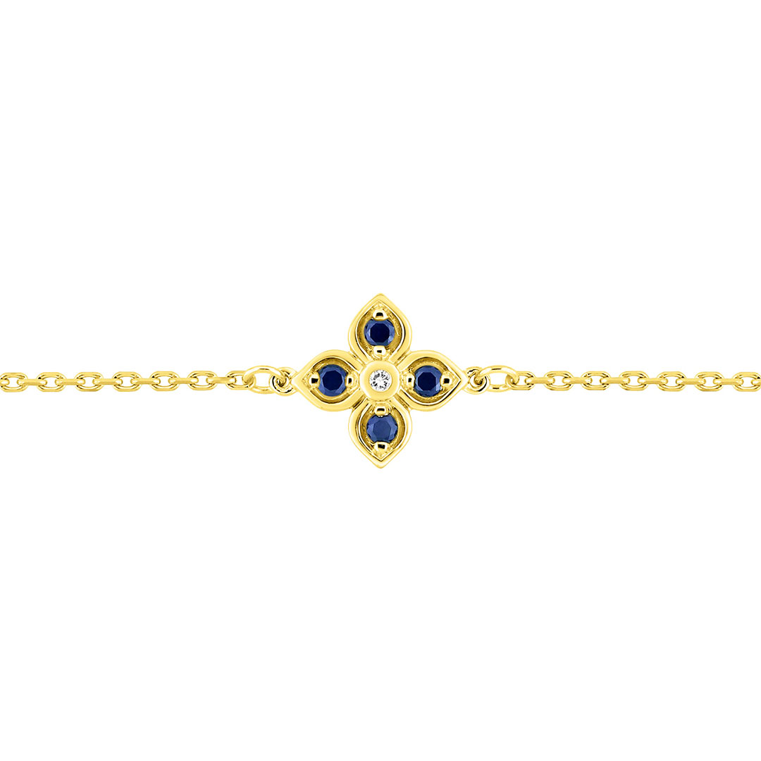 Bracelet fleur saphir