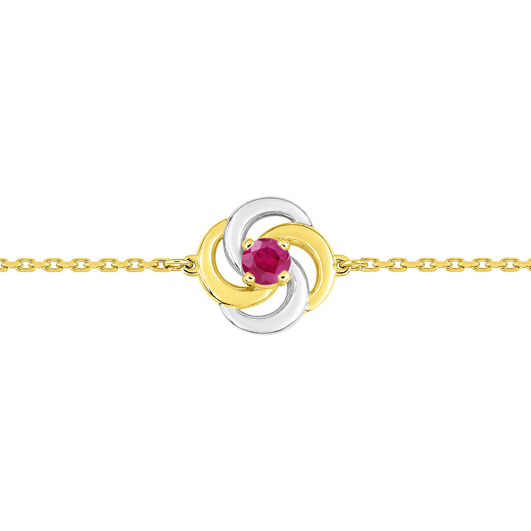 bracelet spirale rubis