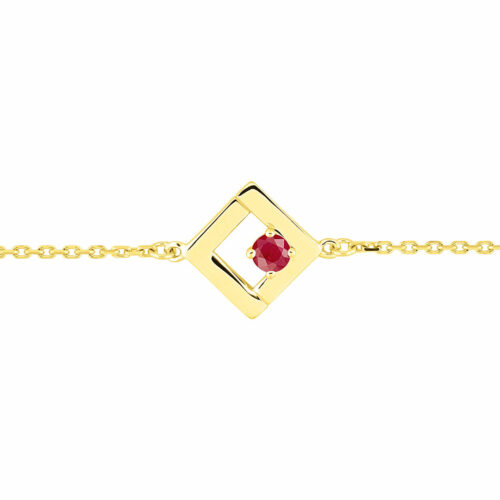 bracelet rubis or jaune