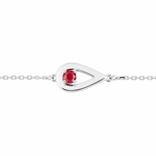 bracelet rubis or blanc