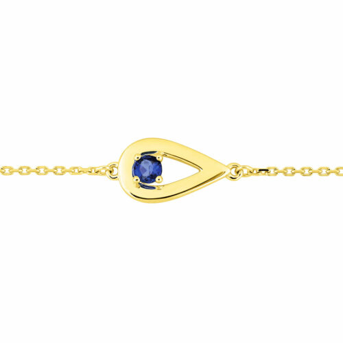 bracelet saphir bleu or